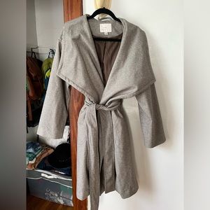 A New Day - Women’s Knit Belted Wrap Winter Coat - Large